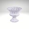 Antique White Tin Compote Vase | 5.5" Distressed Pedestal Bowl for Floral Decor-KE263752